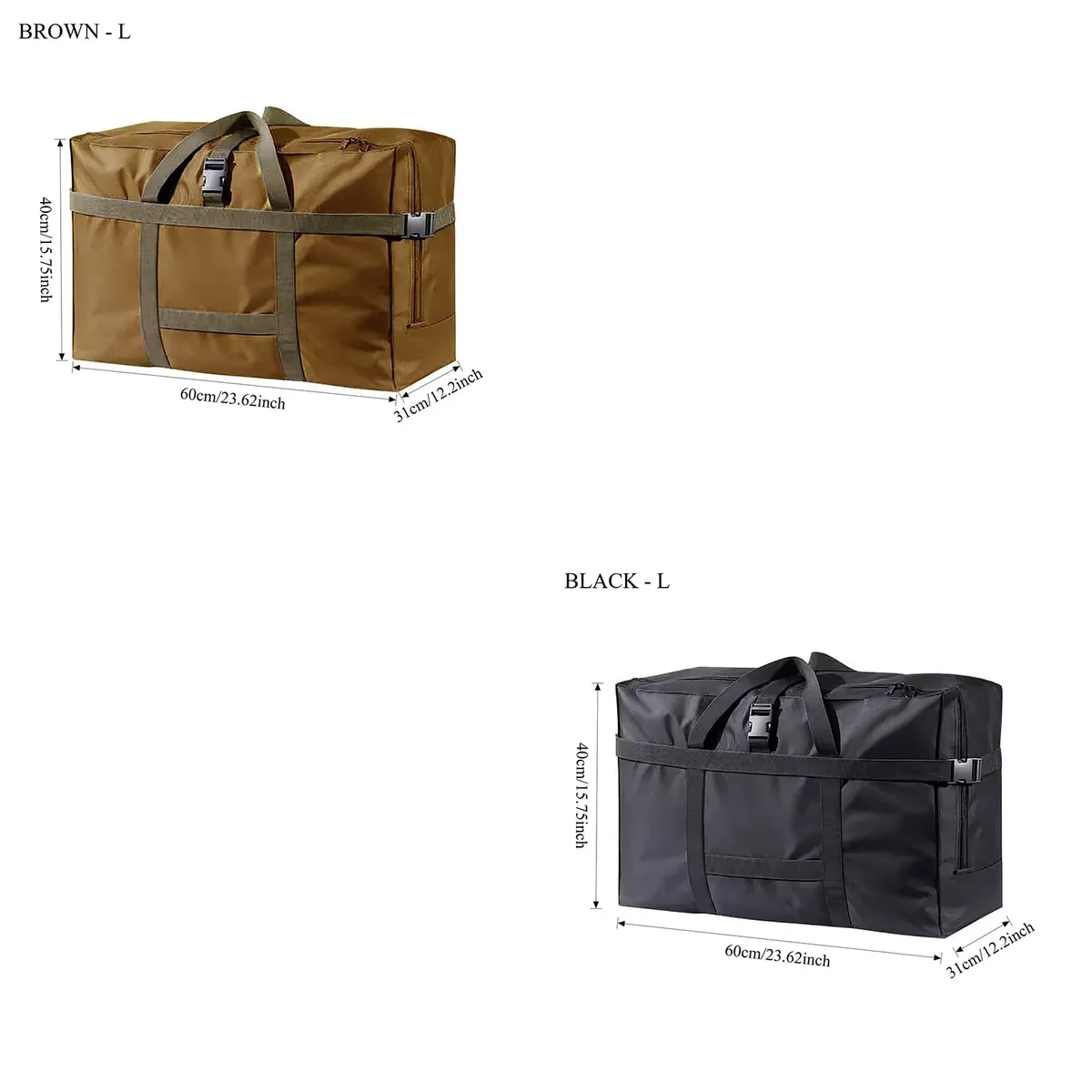 grand sac de voyage pliable et imperméable, sac à main durable, design peu encombrant pour valise à roulettes