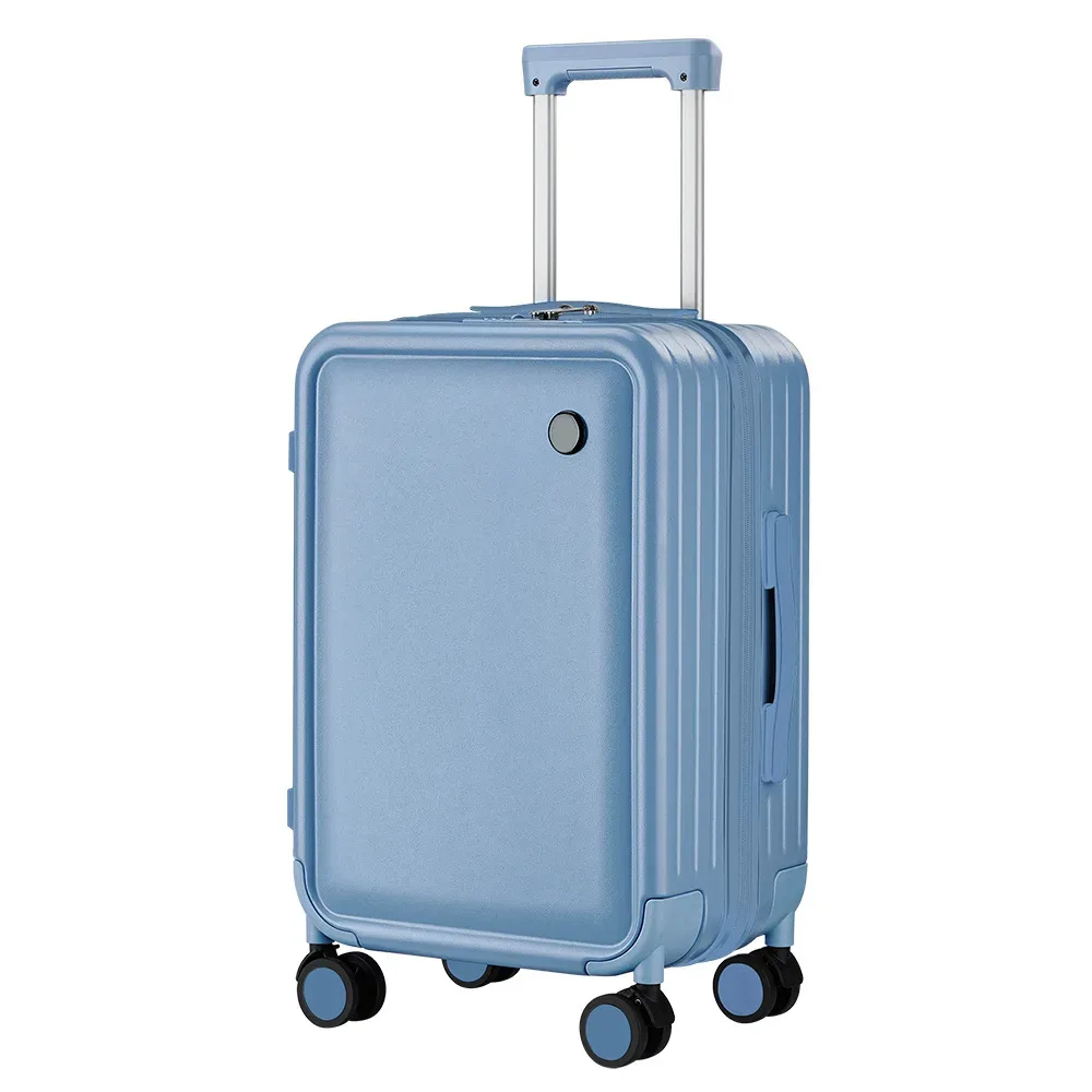 valise polycarbonate abs couleur pastel violet bleu blanc rose doré poignées métal argenté roues toupie bouton noir usage voyage loisir