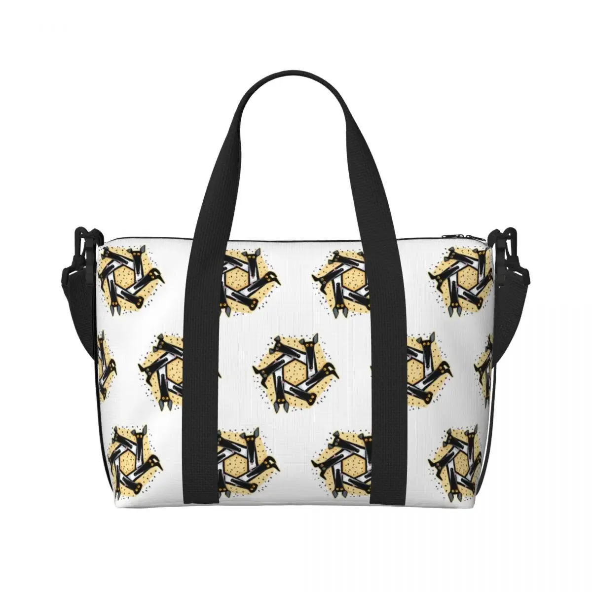 sac fourre-tout personnalisé whippet peeping pour femme, grande capacité, lévrier lévrier, sac de voyage pour chien, salle de sport, plage