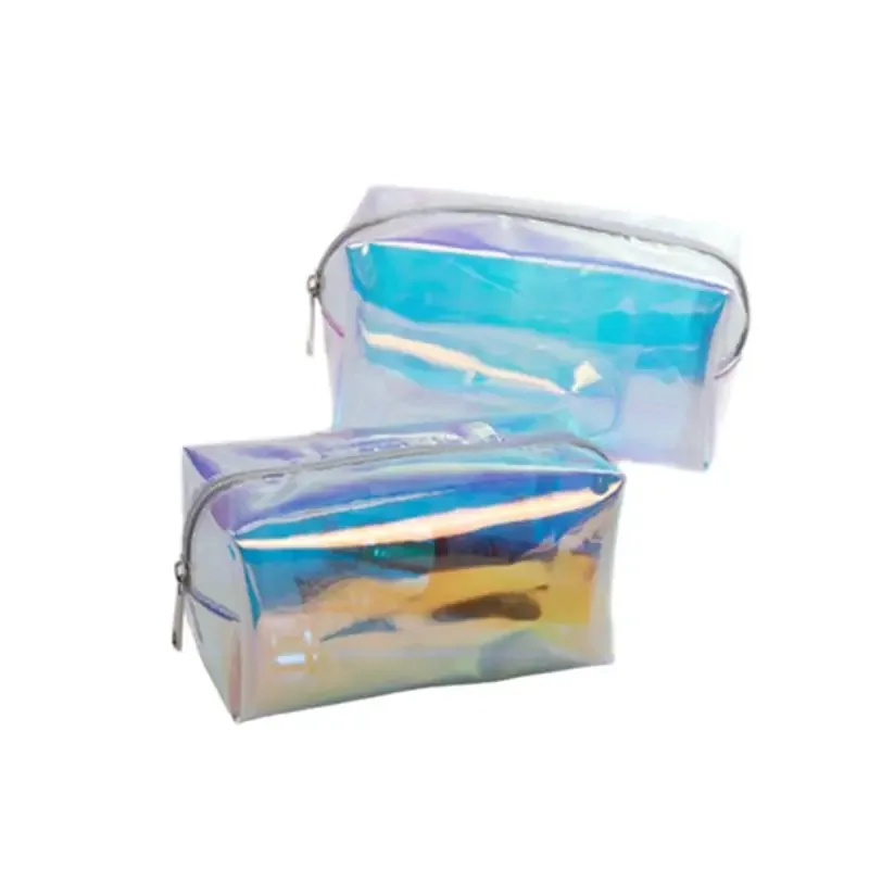 trousse de maquillage holographique, sac de voyage pour cosmétiques, organisateur de toilette, sac à main pour femmes, nouvelle pochette de rangement colorée, mode de voyage 2023