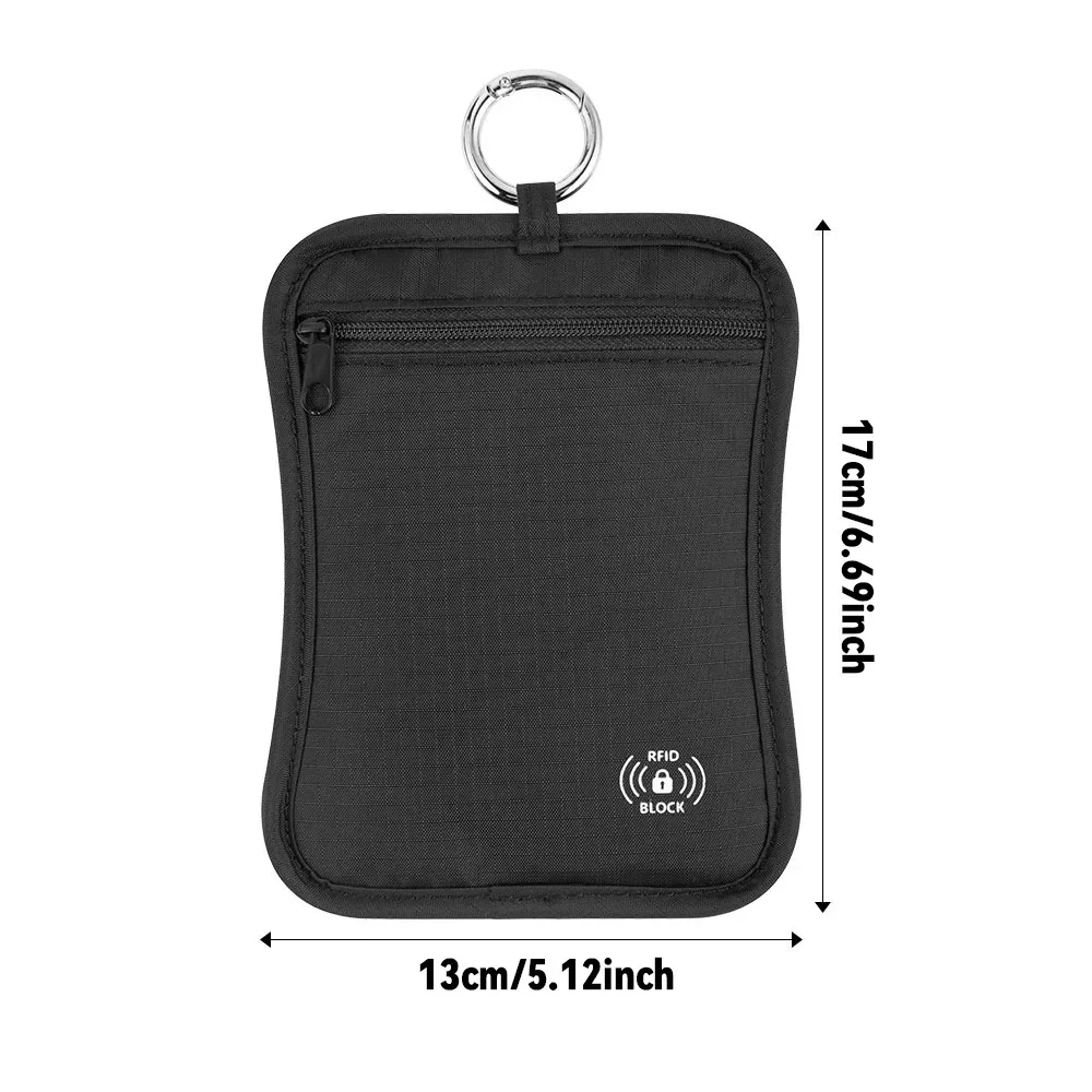 portefeuille de voyage pour passeport avec blocage rfid, étui porte-cartes étanche, sac de rangement pour passeport et cartes avec crochet de verrouillage