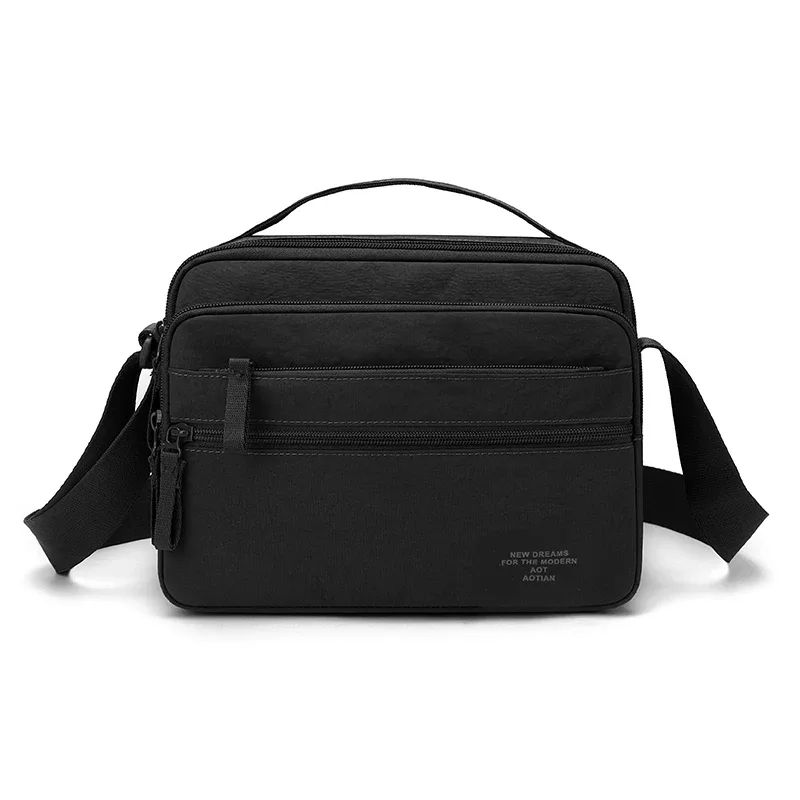 sac bandoulière léger en tissu oxford pour homme - sacoche durable multi-couches pour les trajets quotidiens et les voyages - sac de poitrine