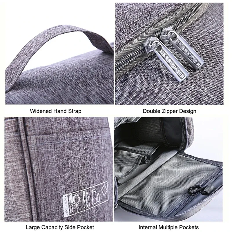 sac à cosmétiques portable suspendu, organisateur de rangement pour articles de toilette de voyage, trousse de toilette pour hommes et femmes, accessoire de maquillage
