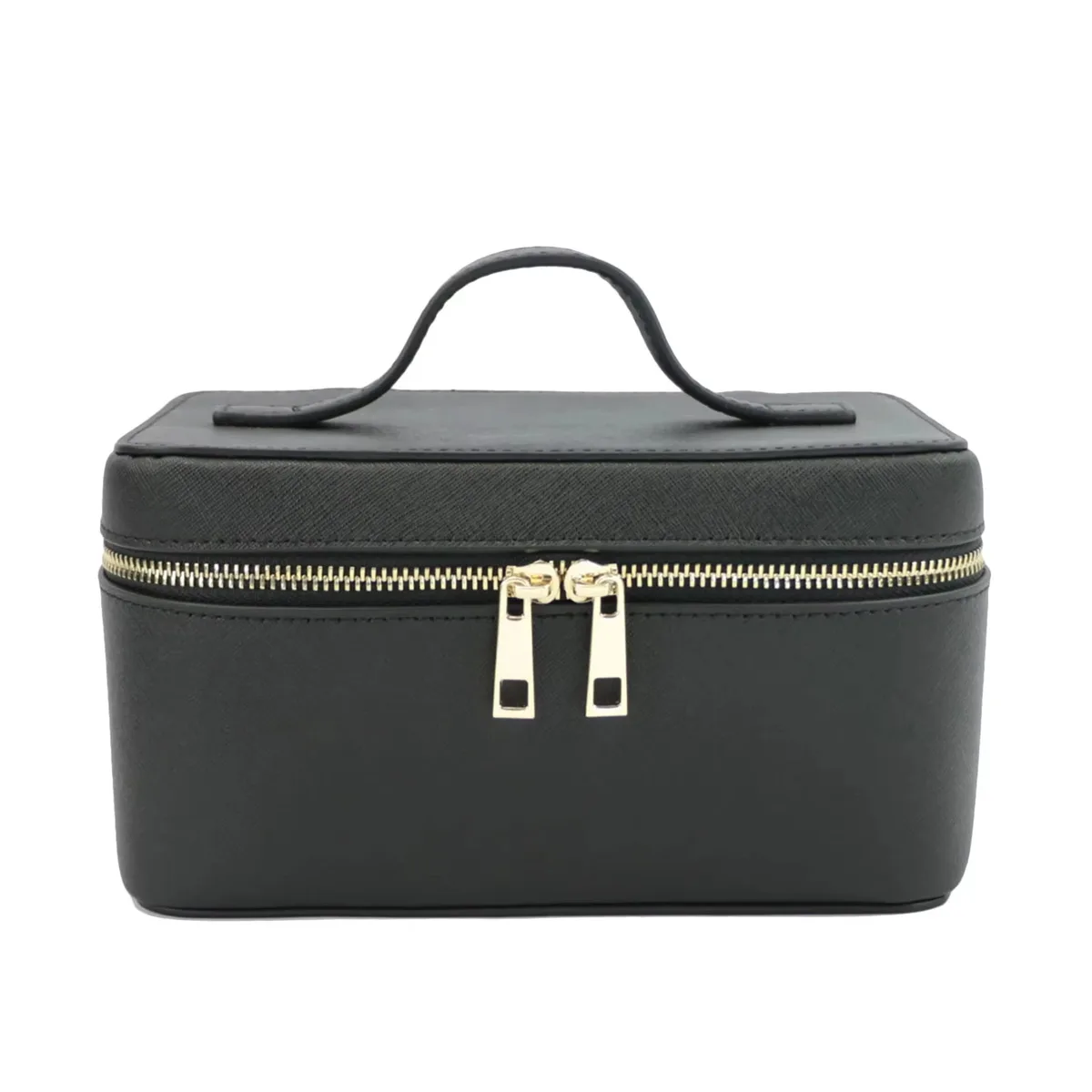 saffiano – trousse de toilette de voyage en croûte de cuir pour femmes, sac portable suspendu, boîte de rangement de maquillage, kit dopp, sac à cosmétiques pour femmes