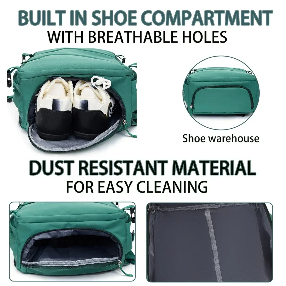 sac dos oxford université vert gris solide 20 35 litres grande capacité poignées latérales bandes bretelles chaussures respirantes