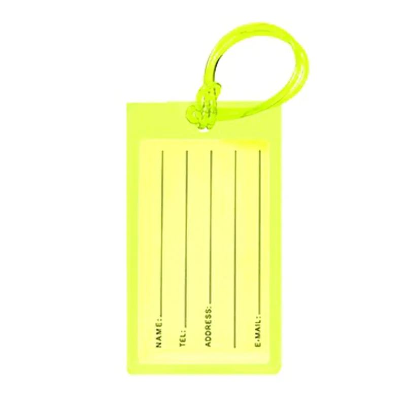 étiquette bagage pvc transparent couleur varies voyage identification valise information nom téléphone adresse email lot cinq pièces