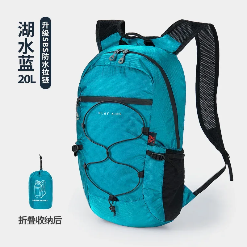 sac à dos pliant portable ultra-léger pour femmes, sac à dos de randonnée en plein air imperméable de grande capacité pour hommes