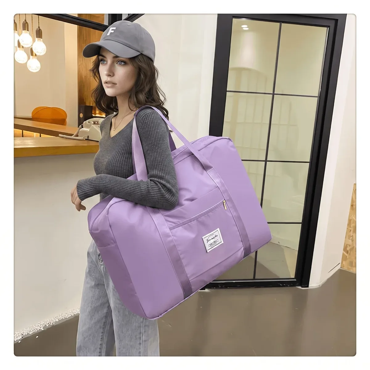 sac de voyage, sac de transport personnel pour avion, sac de week-end pliable, sac de rangement robuste pour déménagement et couettes, pour vêtements