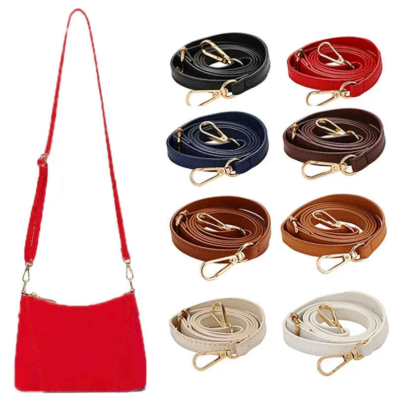 sangle de sac à bandoulière en cuir pu de 125cm de long, 1.2cm de large, ceintures de mode, accessoires pour sacs à main