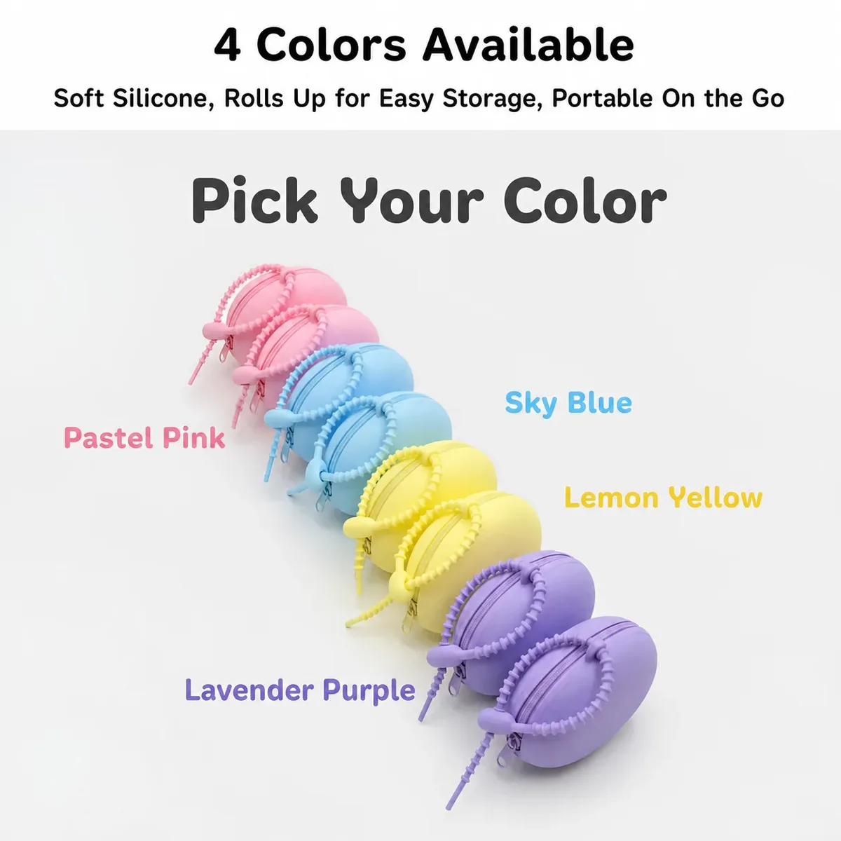 étui de rangement pour écouteurs, mini sac étanche résistant à la chaleur, sac à cosmétiques portable, porte-monnaie en silicone résistant aux taches pour usage quotidien