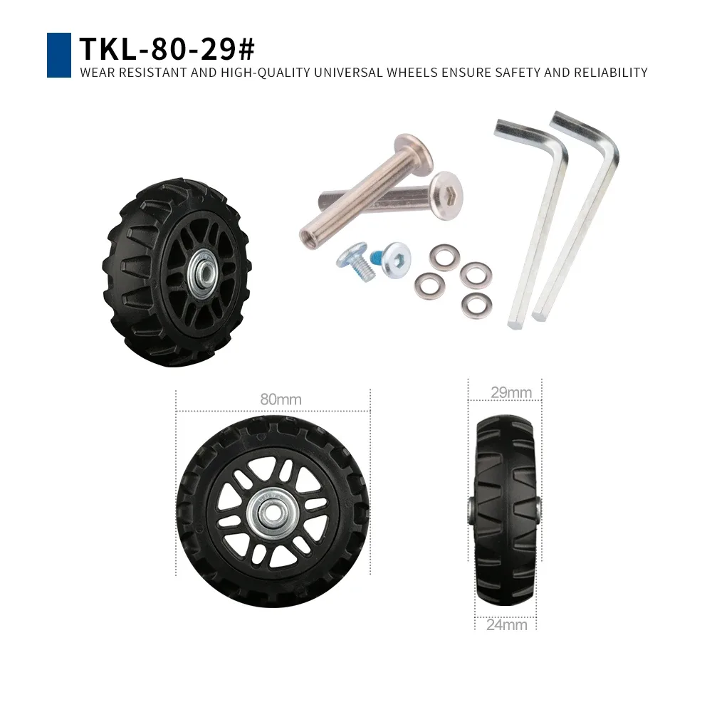 accessoires de bagages, roues d'avion, poulie de valise, roue muette, pièces résistantes à l'usure, rouleaux de réparation, 2 pièces 4 pièces