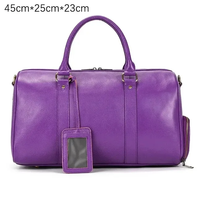sacs de voyage en cuir véritable pour hommes et femmes, cuir de vachette noir doux, sac décontracté, haute qualité, initié, grande capacité