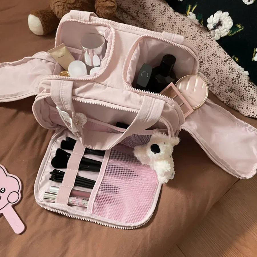 nouveau sac à cosmétiques pour femmes, sac de rangement portable, sac de maquillage de luxe de grande capacité, organisateur de voyage, sacs de toilette essentiels