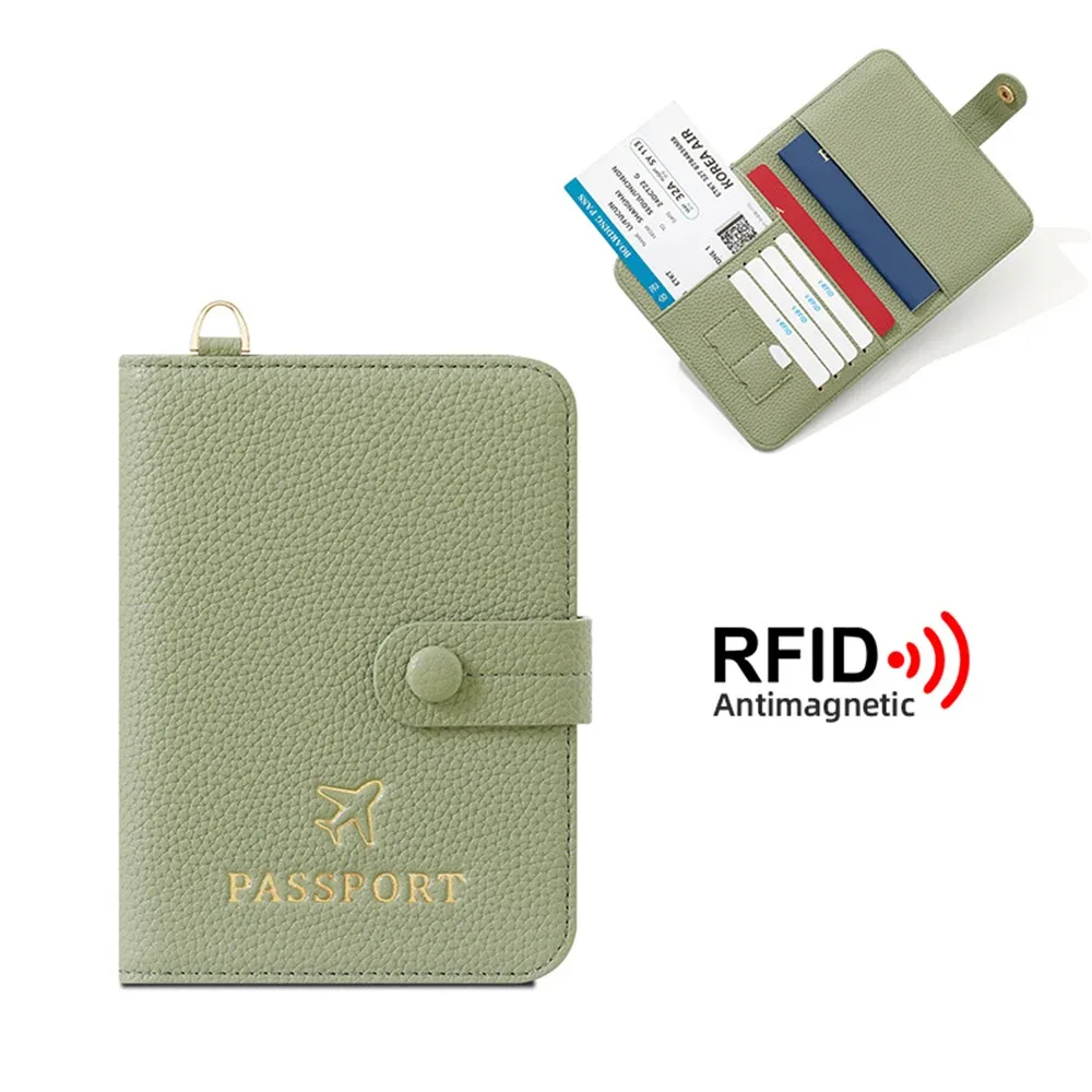 porte-passeport de voyage personnalisé pour femme avec protection rfid, étui de passeport à porter autour du cou avec porte-cartes en cuir