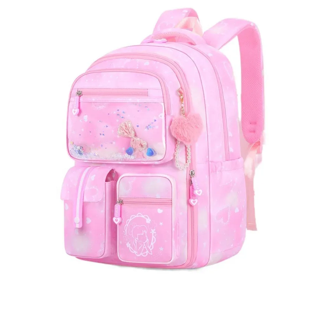 sac à dos enfant à ouverture latérale, multiples poches, style coréen, sac à bandoulière, ouverture style réfrigérateur pour les trajets quotidiens