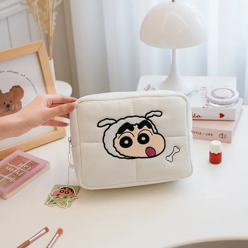 organisateur voyage polyester motifs animaux blanc vert pastel grande capacité rangement cosmétiques maquillage sac transport
