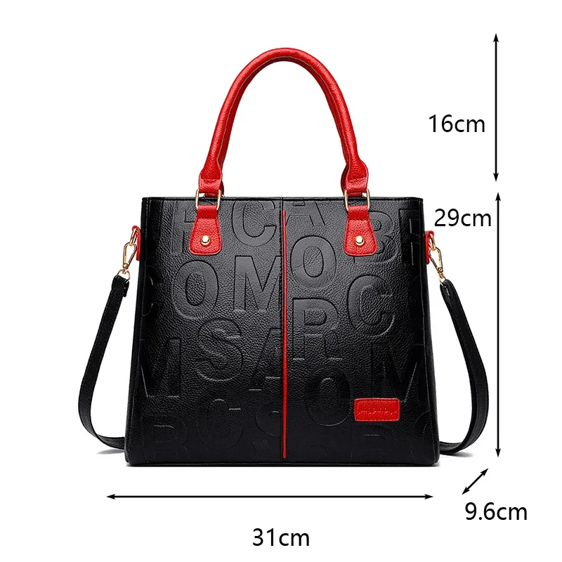 sac à main fourre-tout pour femme, sacoche en bandoulière en cuir pu, pochette décontractée de voyage, besace à épaule, accessoire de luxe à grande capacité