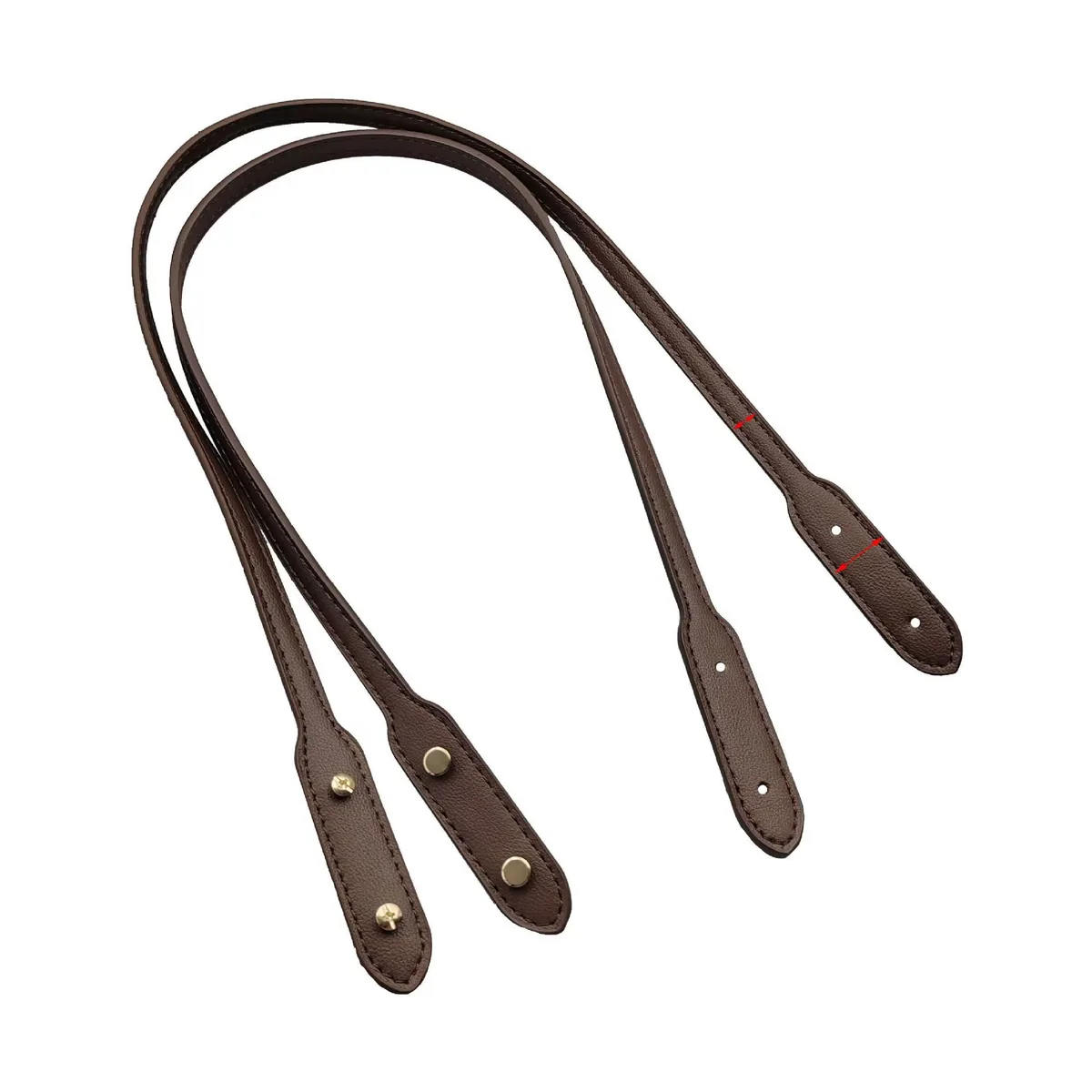 2 sangles de remplacement réglables en pu pour sacs à bandoulière, double couche, avec accessoires à vis, outils de bricolage faits main
