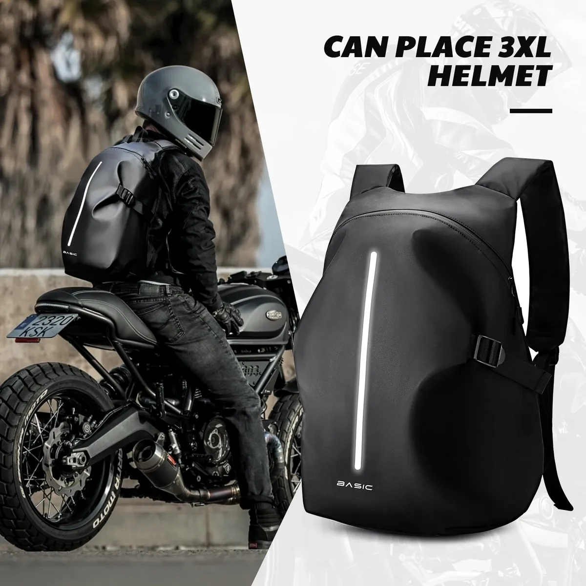 sac à dos de moto, sac à dos étanche pour casque pour hommes, accessoires de moto, sac à dos de voyage, grand sac de rangement étanche