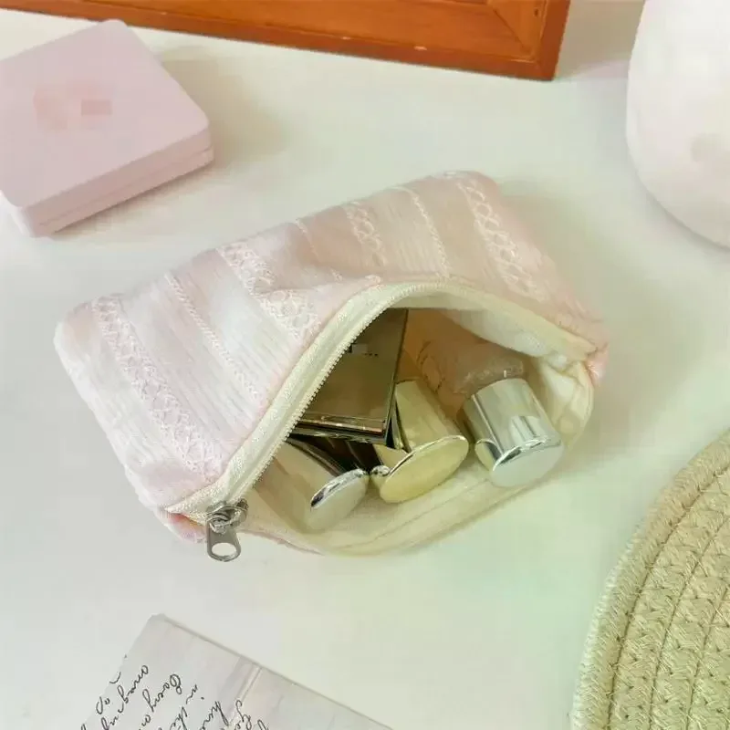 sac de voyage mini kawaii pour cosmétiques, rouge à lèvres, écouteurs, câbles de données, sac de rangement, sac à main portable pour femmes, pochette de maquillage, portefeuille
