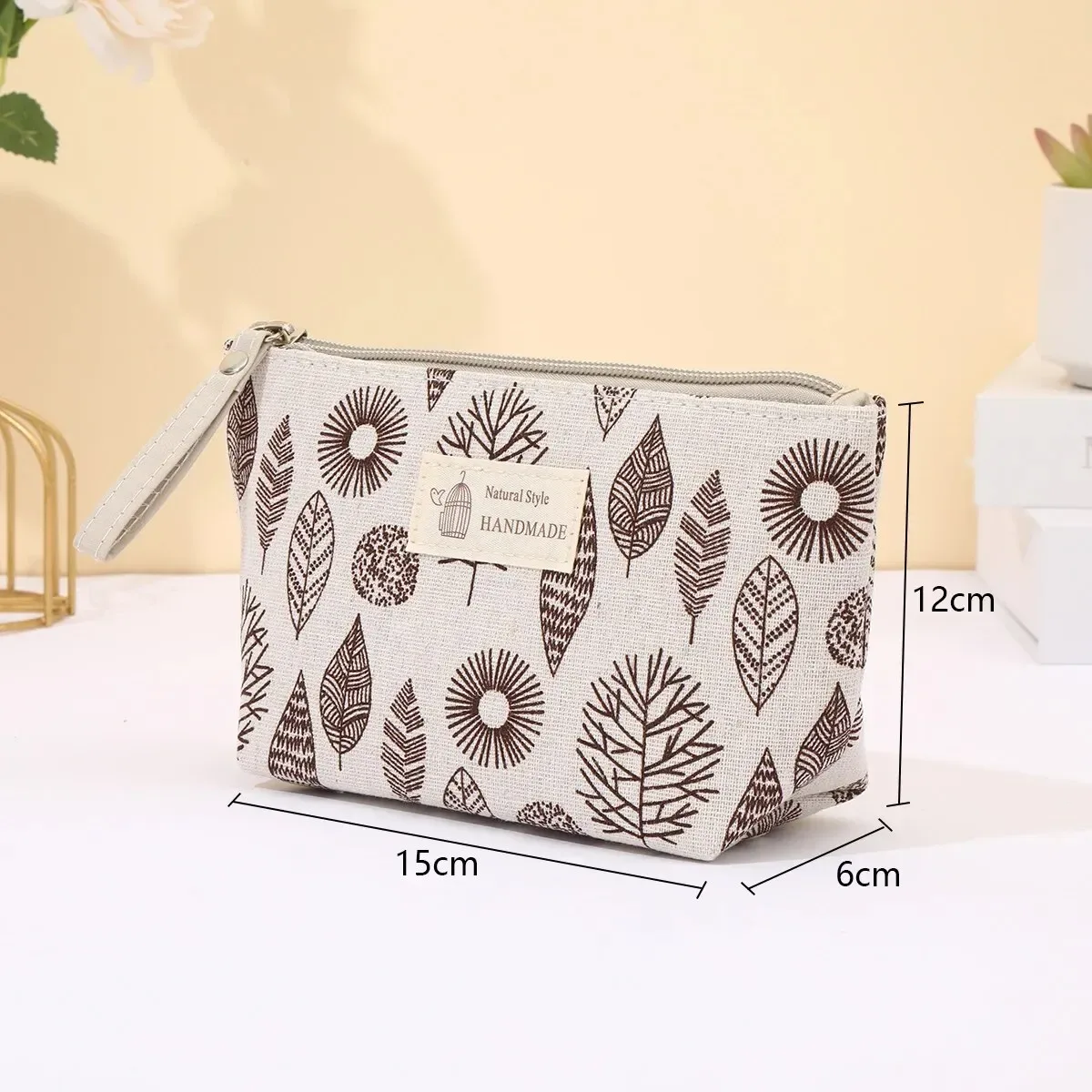 nouveaux sacs à cosmétiques en toile fermeture éclair ouverture porte-carte clé dessin animé étudiant porte-crayon porte-monnaie dames sac de rangement portable à main
