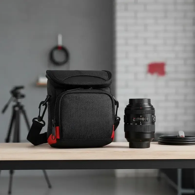 sac à dos photo numérique étanche en nylon noir pour appareil photo reflex, mini sac à bandoulière anti-dommages pour photographe, pour micro-caméra