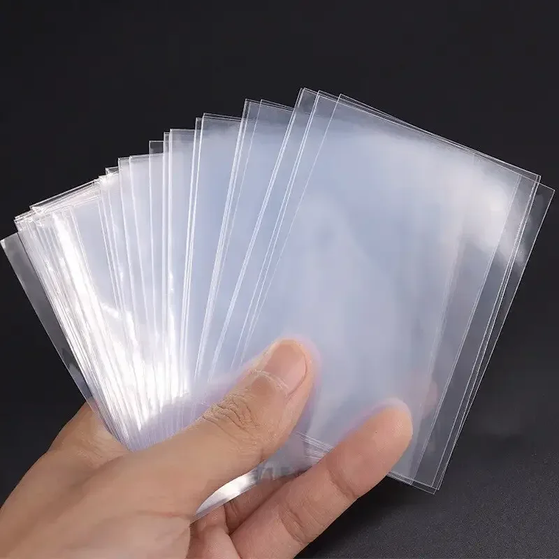 pochettes transparentes pour cartes de jeu, 66x91mm, 100/300 pièces, protection transparente pour cartes, anti-rayures, anti-poussière, sacs de rangement pour cartes de jeu à collectionner