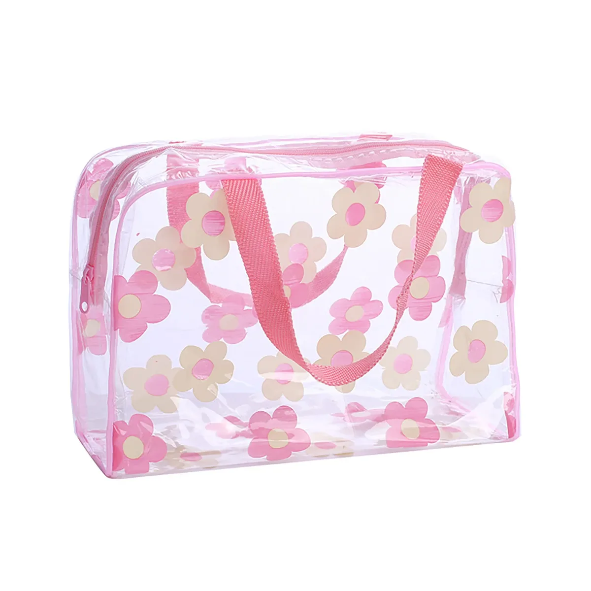 sac cosmétique de voyage transparent, grande capacité, design léger, gestion du stockage de petits articles