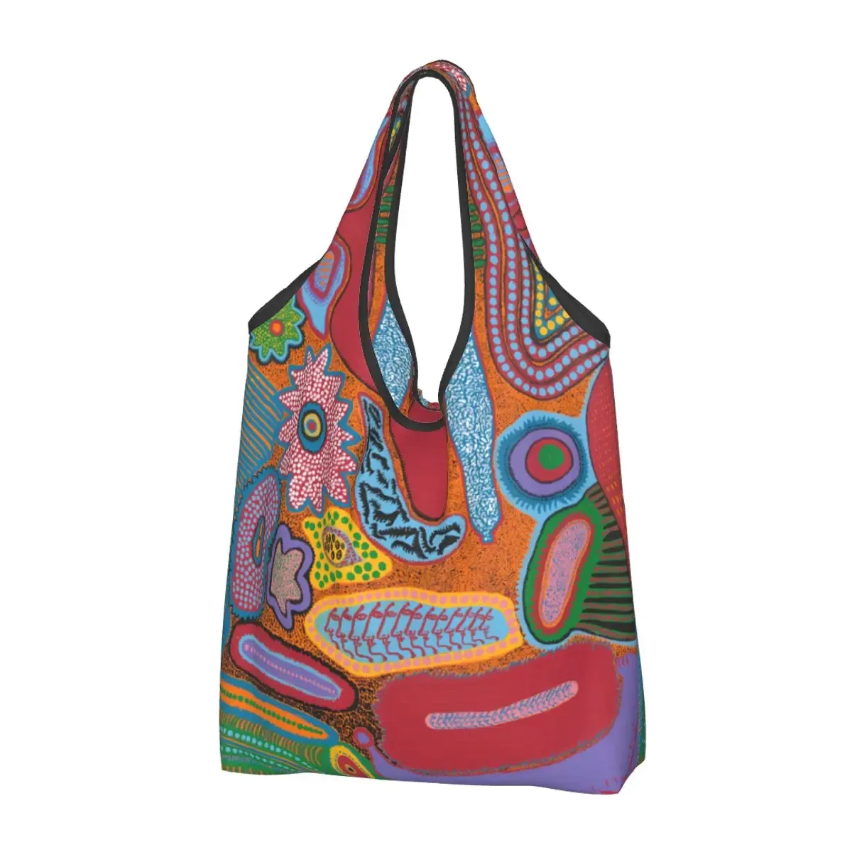 kawaii yayoi kusama art abstrait shopping sacs fourre-tout portable épicerie sac à bandoulière