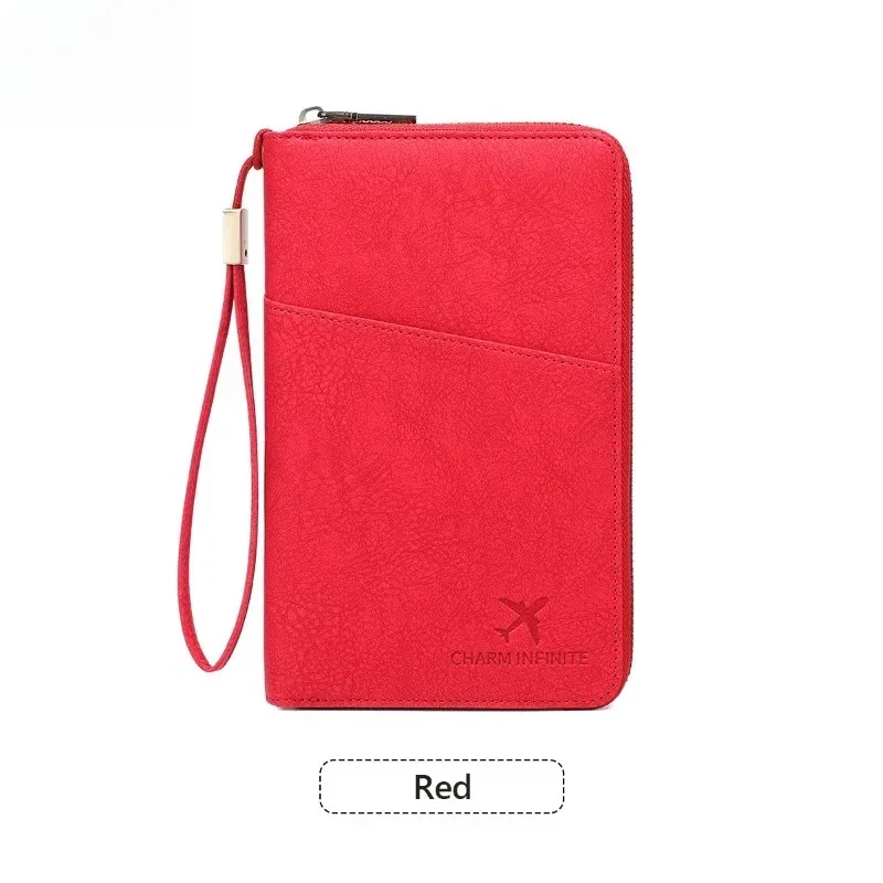portefeuille de voyage multifonctionnel, organisateur vertical avec pochette pour passeport, pour passeports, argent et cartes, minimaliste et durable, noir