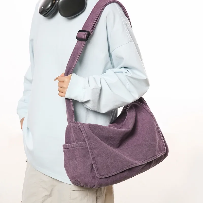 sac messager minimaliste de grande capacité pour hommes, sac à bandoulière décontracté, adapté aux vacances, aux activités de plein air, au déplacement quotidien