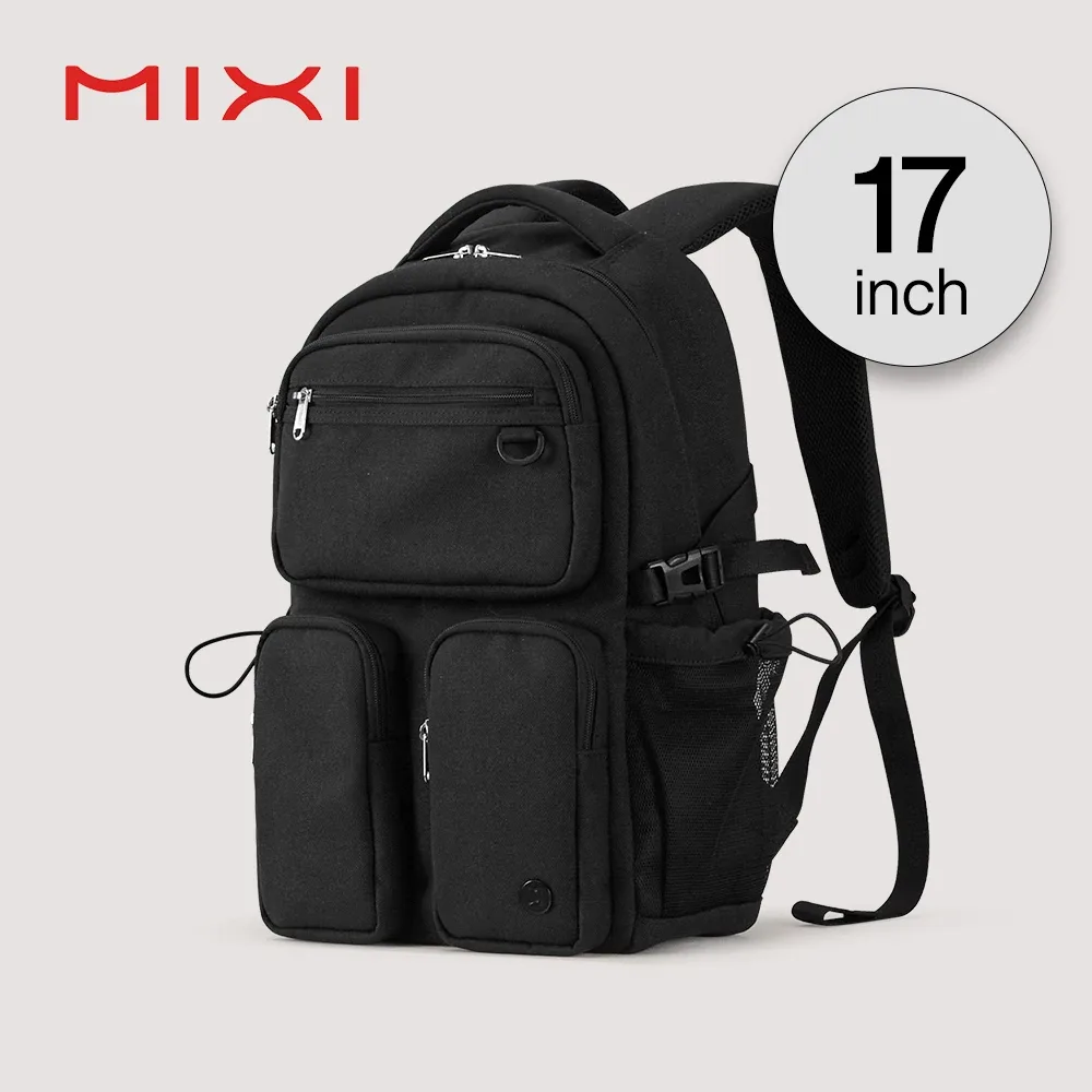 mixi nouvelles femmes sac à dos ordinateur portable 15.6 "ordinateur sac d'école cartable 17 pouces hommes sac à dos de voyage imperméable léger m5112