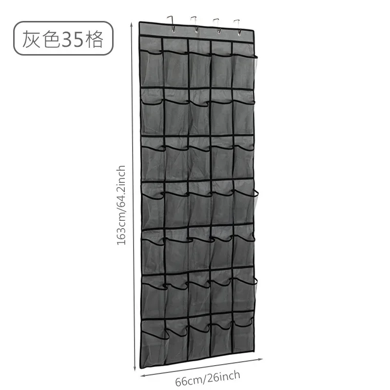 sac de rangement mural à grille multicouche, pour chaussures et articles divers derrière la porte, rangement de chambre à coucher en tissu non tissé
