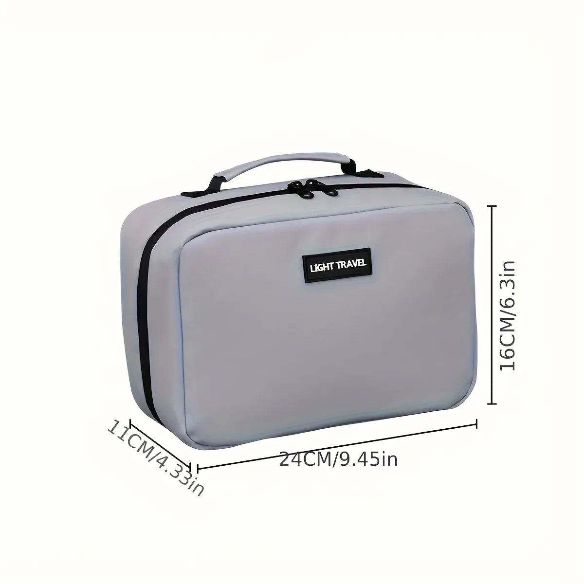 sac de rangement de maquillage à double ouverture pour hommes, sac de maquillage et de beauté portable à fermeture éclair, sacs de rangement de produits de toilette de voyage d'affaires