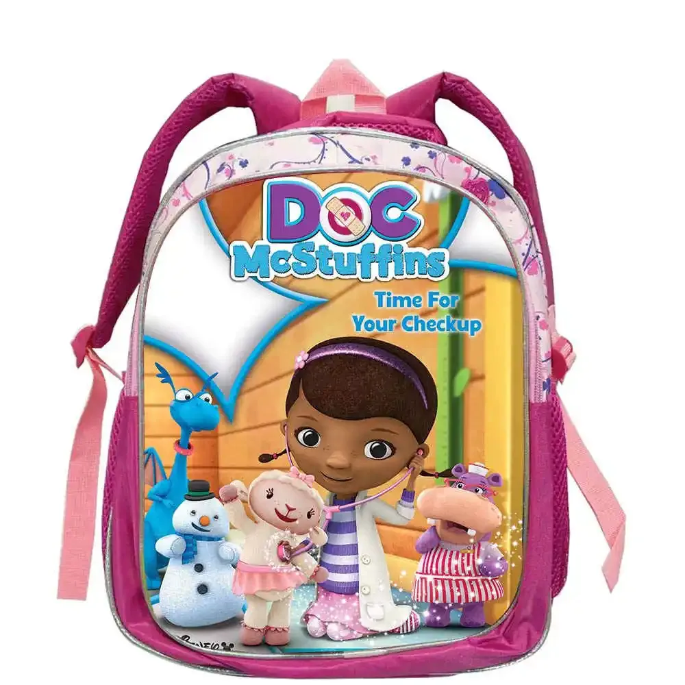 sac à dos d'école doc mcstuffins pour garçons et filles, 12 pouces, sac à dos pour élèves de maternelle, sac à dos à la mode pour étudiants, mochila