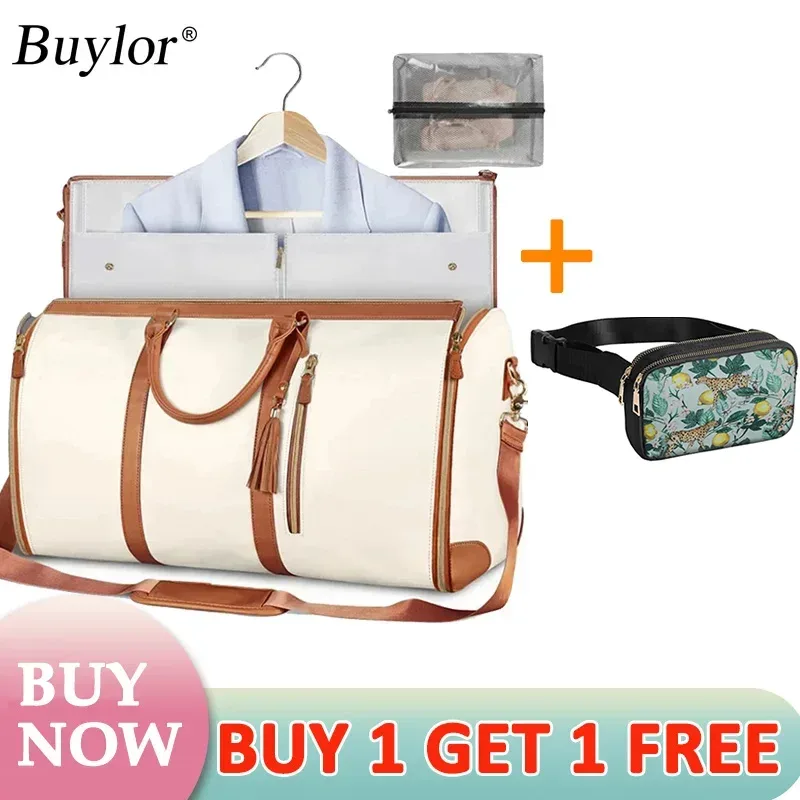 sac voyage polyester rose marron pliable extensible femelle polyvalent grande capacité résistant eau hand bagage fitness voyage suit storage