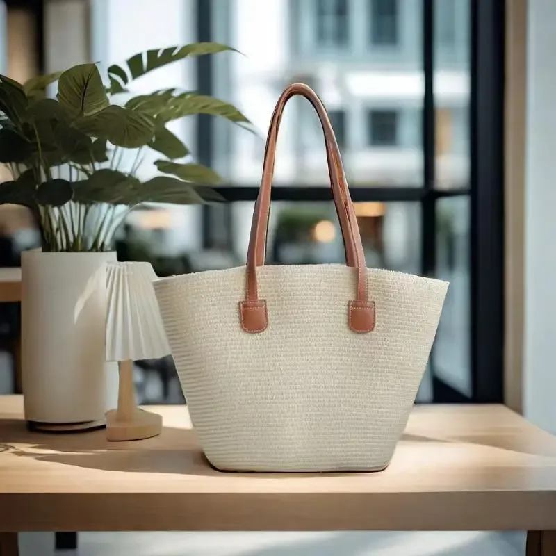 sac à bandoulière en paille inswind pour femmes, grande capacité, pour la plage, les voyages, les vacances, l'usage quotidien, le shopping, les trajets domicile-travail et les courts séjours