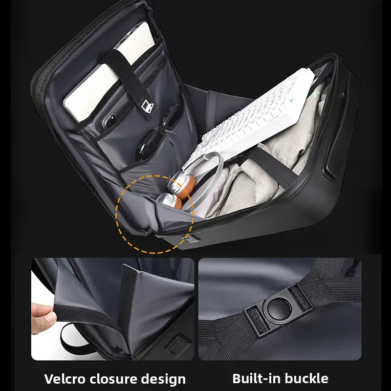 sac à dos professionnel grande capacité, coque rigide pour ordinateur portable, étanche, pour étudiants, sac de voyage 3d, sac à dos décontracté en polyester
