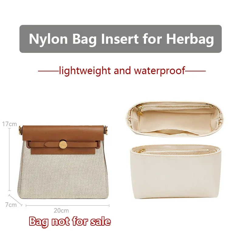 organisateur de sac en nylon pour mini herbag, insert de sac imperméable, sac de rangement, support de sac, accessoires de remplacement pour sac intérieur