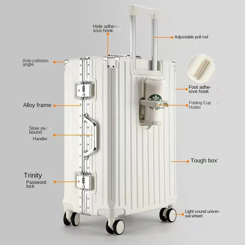 ko-ku 20-30 pouces mise à jour cadre en aluminium chaud valise de grande capacité bagages populaires sac de voyage embarquement valises à main