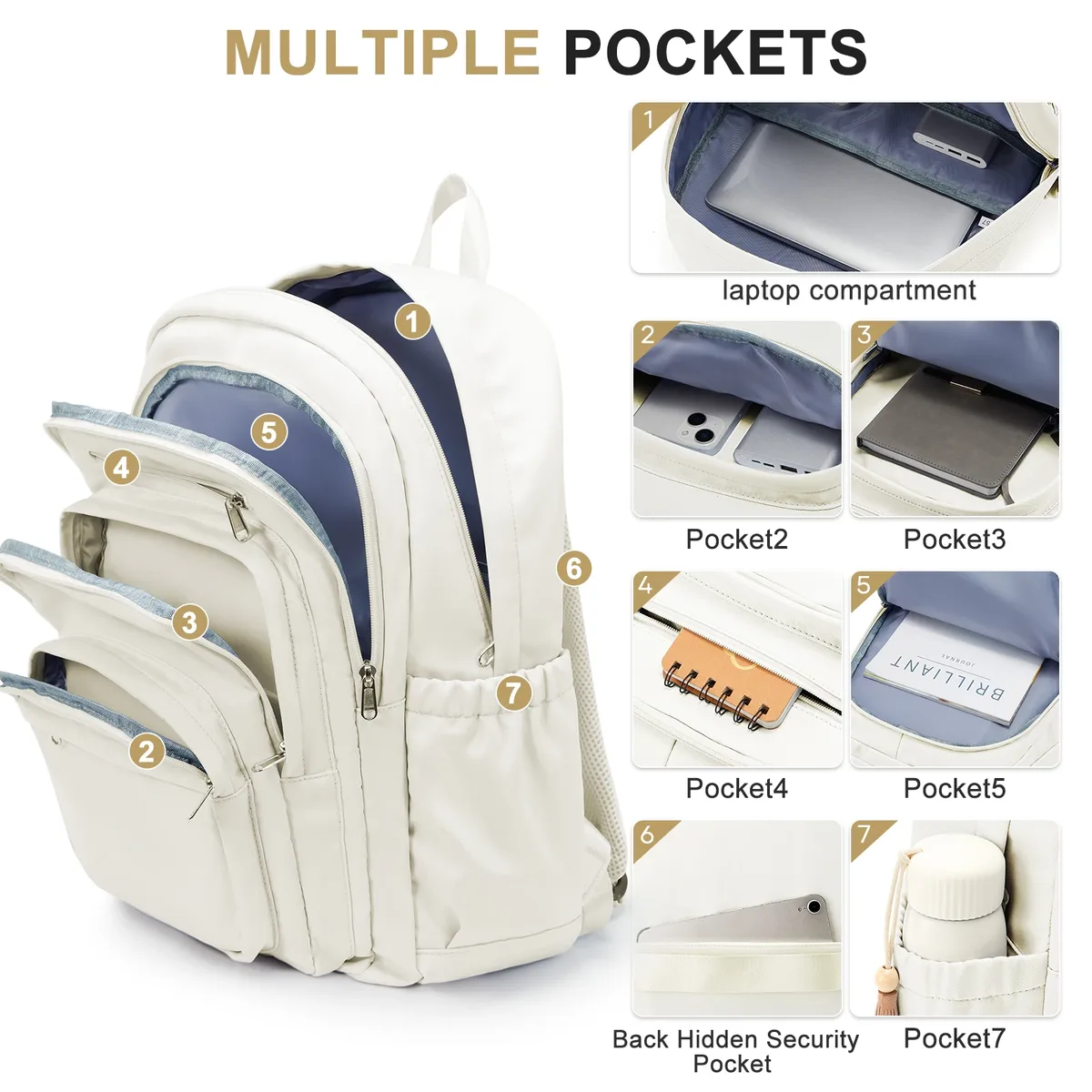 sac à dos pour filles adolescent voyage école sacs à dos garçons enfants sac à dos sacs d'école décontractés sac à dos mignon multi-poches livre sac