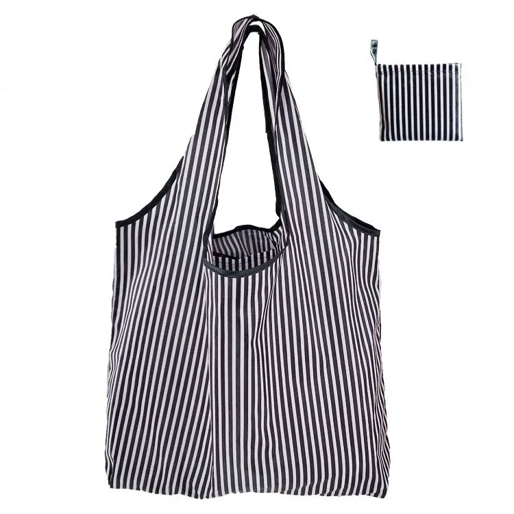 sacs écologiques pliables de poche de mode, sac d'épicerie réutilisable de grande capacité, fourre-tout pour dames, sac de voyage lavable de 50lb