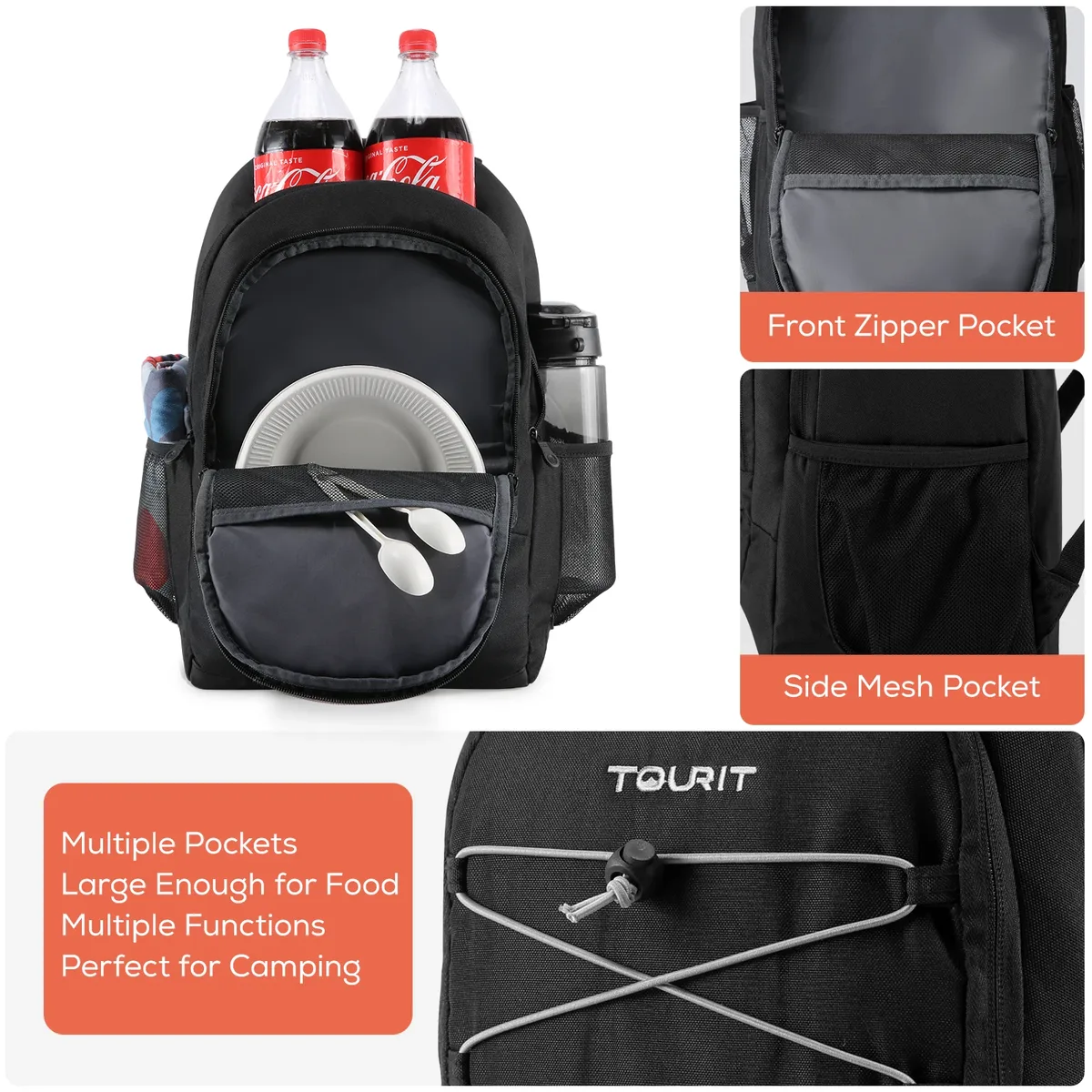 sac à dos isotherme tourit 30l pour boissons, sac isotherme de voyage, sac de plage, sac isotherme pour bière, sacs à déjeuner étanches, sacs isothermes portables