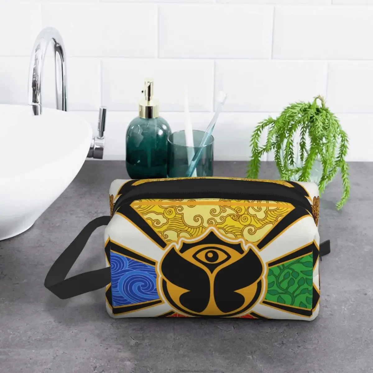 tomorrowland feel-sac à cosmétiques de voyage personnalisé pour femmes, trousse de toilette et de maquillage, trousse de rangement de beauté pour dames