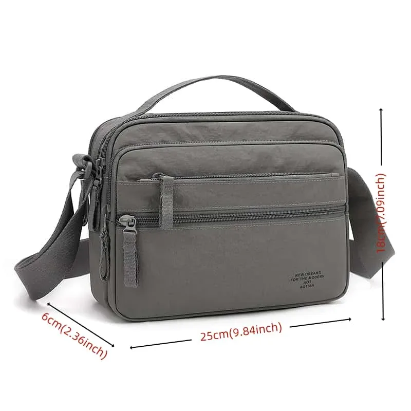 sac bandoulière léger en tissu oxford pour homme - sacoche durable multi-couches pour les trajets quotidiens et les voyages - sac de poitrine