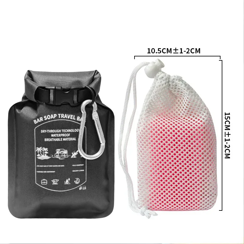sac à savon de voyage portable imperméable, sac de rangement multifonction pour savon, pour voyages d'affaires, articles de toilette d'hôtel, sac en nylon séparé