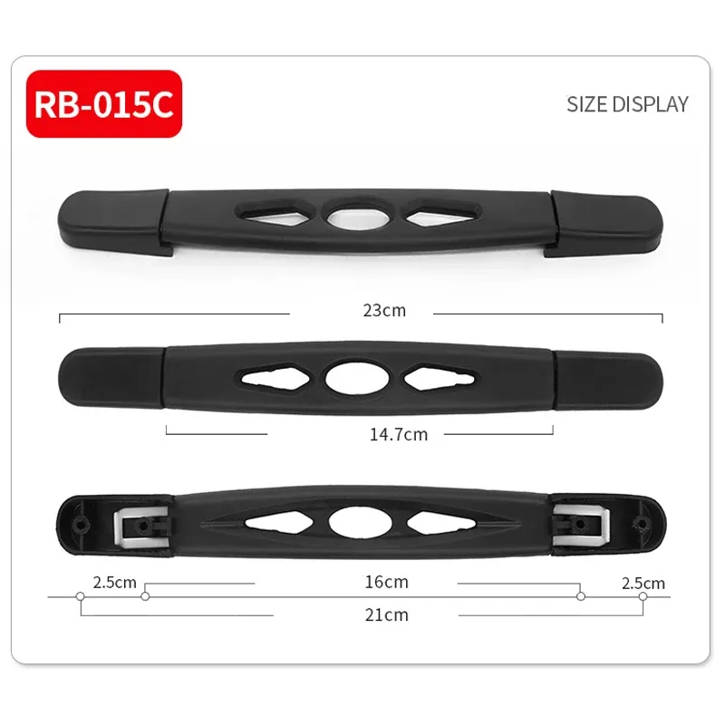 poignée de bagage noire universelle, poignée de bagage, poignée de valise, poignée de remplacement de chariot de voyage, poignée de sac, accessoires de poignée, 1pc