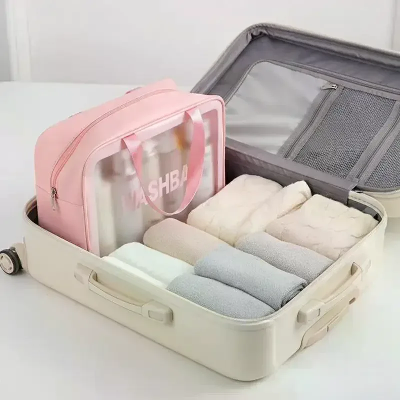 sac de toilette imperméable à double couche pour femmes, organiseur de maquillage de voyage, grand sac de toilette pour la maison