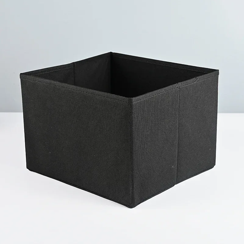grande boîte de rangement pliable en tissu non tissé, organisateur de sous-vêtements pour chambre à coucher, boîte de rangement en tissu personnalisable pour articles divers et livres