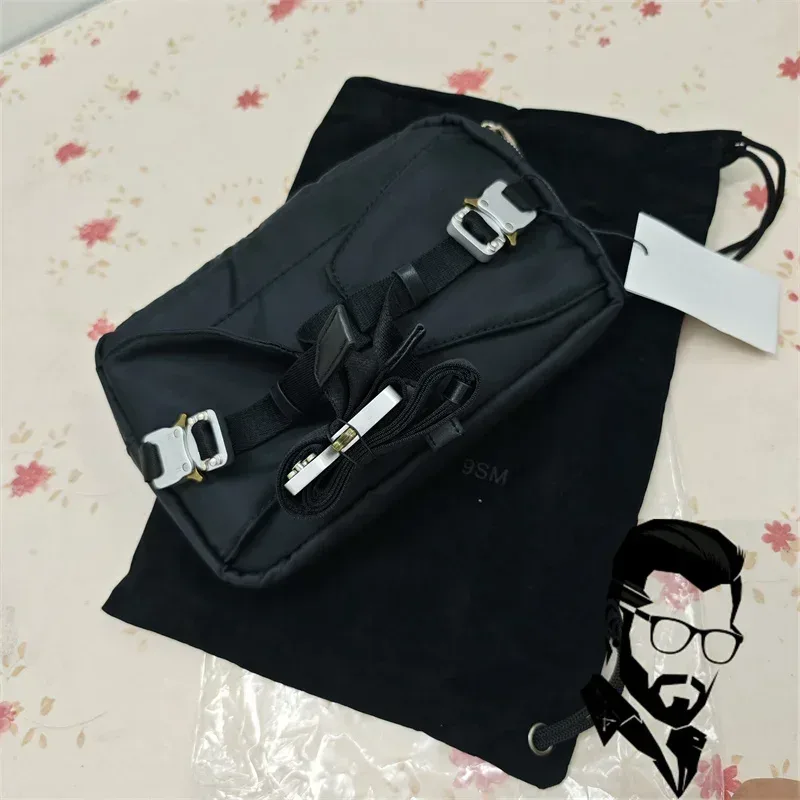 sac de taille alyx en tissu nylon noir, sac à dos de haute qualité pour hommes et femmes, avec fermeture éclair
